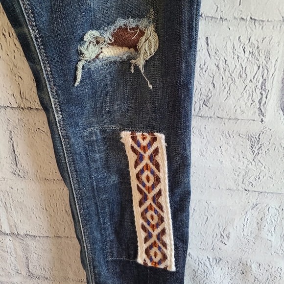 Free People Artisan De Luxe Patch Skinny Jeans 24 - Picture 3 of 10